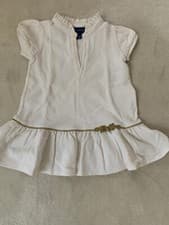 Image of Ralph Lauren Girls Off White Dress In Excellent Condition 18 Months