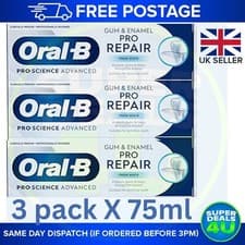 Image of Oral-B Pro-Science Advanced Gum & Enamel, Pro-Repair Fresh White( 3 pack X 75ml)