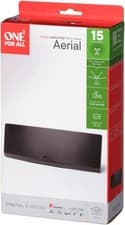 Image of One For All Amplified Indoor Digital TV Aerial, Curved HDTV Antenna SV9430 Black
