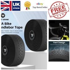 Image of Handlebar Tape - Anti-Slip Damping Shock Absorb Bike Tape - Flexible Black