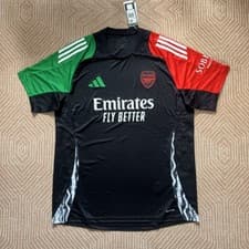 Image of New XL Adidas Arsenal 24/25 European Training Jersey Shirt Black Tiro 2024 EU