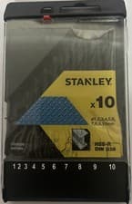 Image of Stanley STA56030 HSS-R Din 10 PCs Drill Bit Set