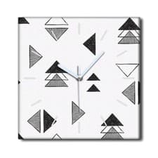 Image of Silent Clock Canvas Wall Art Triangle Wall modern geometric pattern 30x30