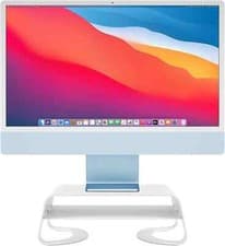 Image of Twelve South Curve Riser Monitor Stand Mac Macbook Laptop Display White 12-2142
