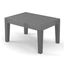 Image of Garden Coffee Table Bistro Indoor Outdoor Plastic Side End Patio Table Rattan