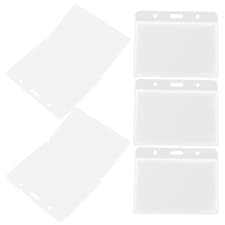 Image of 5 Pcs Plastic Badge Holder Identification Badges Name Holders Horizontal