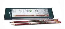Image of Faber-Castell Dessin 2001 HB Graphite Pencil with Eraser (12 Pieces)