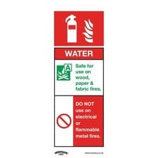Image of Sealey Water Fire Extinguisher Rigid Plastic Safety Sign - SS27P10 - Pack of 10
