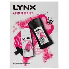 Image of 2pc Lynx Attract For Her Deodorant And Shower Gel Set Xmas Gift For Your Love