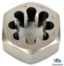 Image of HSS Die Nut 1.3/8" x 8 tpi BSF (Whitworth Fine) R/H Dienut - UK Supplier