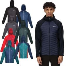 Image of Regatta Andreson VII Mens Water Repellent Hooded Padded Hybrid Jacket RRP £70
