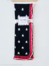 Image of 100% Cotton USA Throw Blanket 50x70 Stars Patriotic 4th of July Reversible