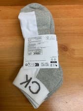 Image of Calvin Klein Men's 3-Pack Cushion Quarter Cut Socks White/Grey One Size