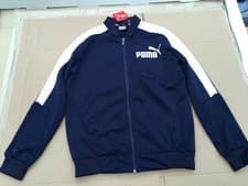 Image of PUMA POLY TRACKSUIT TOP NAVY/WHITE SMALL OR MEDIUM NEW