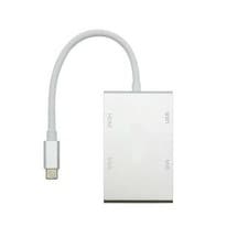 Image of 4 in 1 USB-C Type-C to 4K HDMI VGA DVI Converter USB 3.0 Hub Adapter For Mac