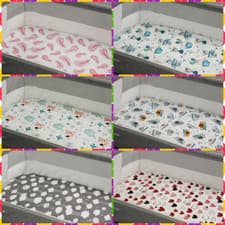 Image of 2pack fitted sheets for bedside crib 2pck compatible with joie roomie glide