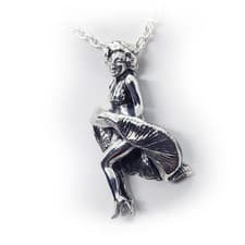 Image of Sterling Silver Marilyn Monroe Pendant