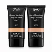 Image of 2x Sleek MakeUP Lifeproof Foundation LP03 30ml Medium/Full Coverage Oil-Free NEW