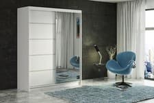 Image of Modern Sliding Door Wardrobe Bedroom Sliding Wardrobe with Mirror Closet