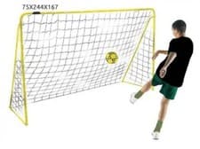 Image of Kickmaster Multipurpose Premier Football Goal with 3-Ply Netting Football - 7ft