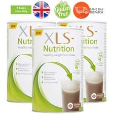 Image of XLS Nutrition Healthy 3x400g Weight Loss Shake Fitness&Sport Chocolate Flavour