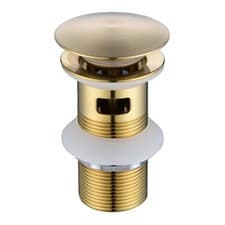 Image of Brushed Brass Click Clack Slotted Basin Waste - Arissa ARIBB020