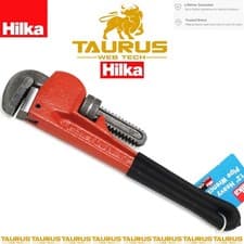 Image of 12" HILKA 300mm Heavy Duty Pipe Wrench Malleable Steel DIY Soft Touch Handles UK
