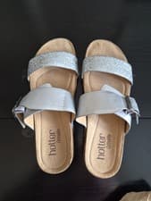 Image of Hotter Voyage Silver Sandals, Size 6.5, never worn, £25, free p&p