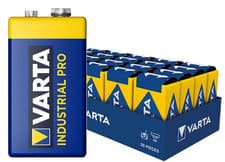 Image of Varta 9V Industrial Pro Alkaline Batteries MN1604 6LR61 Smoke Alarm LR22 UK New