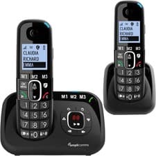 Image of Amplicomms BigTel 1582 Cordless Big Button Phone for Elderly with Answer Machine