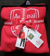 Image of Arsenal Boys Pyjamas Long Sleeves Cosy Red/Black Size 10-11years Chest29/W26 New