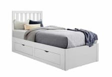 Image of Birlea Appleby 4 Drawer Storage White Wooden Bed Frame 3FT Single