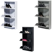 Image of Atahome Metal Slim Shoe Cabinet Shoe Storage for hallway 2,3,3 Extra,4,5 Drawers