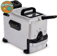Image of Compact Deep Fryer Oleo Clean 2L Oil Filtration Stainless Steel 1500W