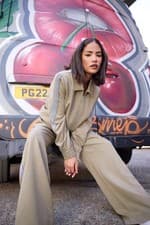 Image of PixieGirl Petite Striped Collar Bomber Jacket