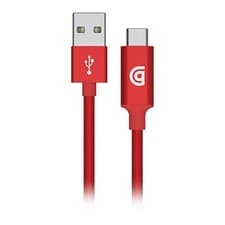 Image of 2M Griffin GP-040-RED USB-C to USB-A USB Premium Braided Charge and Sync Cable,