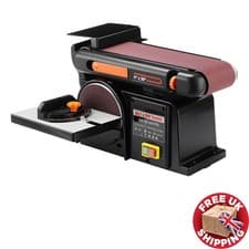 Image of Belt Disc Sander Bench Top Linisher w/ Cast Base 650W Metal Motor Cast Base