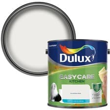 Image of Dulux 2.5L Easycare Kitchen Paint Matt Pure Brilliant White Washable Wall Tin