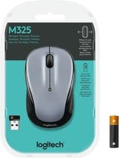 Image of Logitech M325 Wireless Optical Cordless Mouse with Reciever- Light Silver