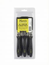 Image of Harris Paint Brush Set All Purpose Pro Decorating Brushes 1" 1.5" 2" DIY Home
