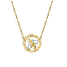 Image of Golden Cute Bee Pendant Necklace -5482793