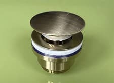 Image of Milano Universal Round Push Button Basin Waste - Brushed Brass