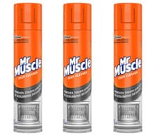 Image of Mr Muscle Oven Cleaner Spray Grill BBQ Grease Grime Remover Cleaner 300ml x 3