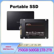 Image of Samsung SSD 870 EVO 250GB/500GB/1TB SATA III 2.5" Solid State Drive New Lot