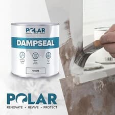 Image of Polar White Damp Seal Paint 500ml Matt Anti-Damp Stain Proof Internal Walls & Ce