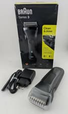 Image of Braun Series 3 300S Mens Electric Shaver Rechargeable Waterproof Razor Jet Black