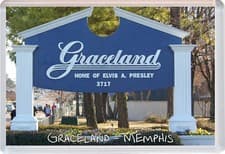 Image of Graceland - Memphis Tennesse - Home of Elvis - Jumbo Fridge Magnet Gift Present