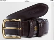 Image of Barbour Clyde Leather Belt, Chestnut Brown UK L 39 - 44 £44.95