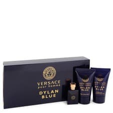 Image of Versace Pour Homme Dylan Blue by Versace Gift Set -- 0.17 oz Mini EDT + 0.8 o...