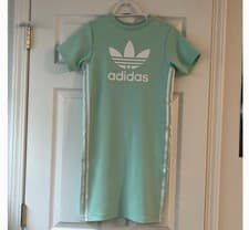 Image of Adidas 3 Stripe Dress With Side Snaps